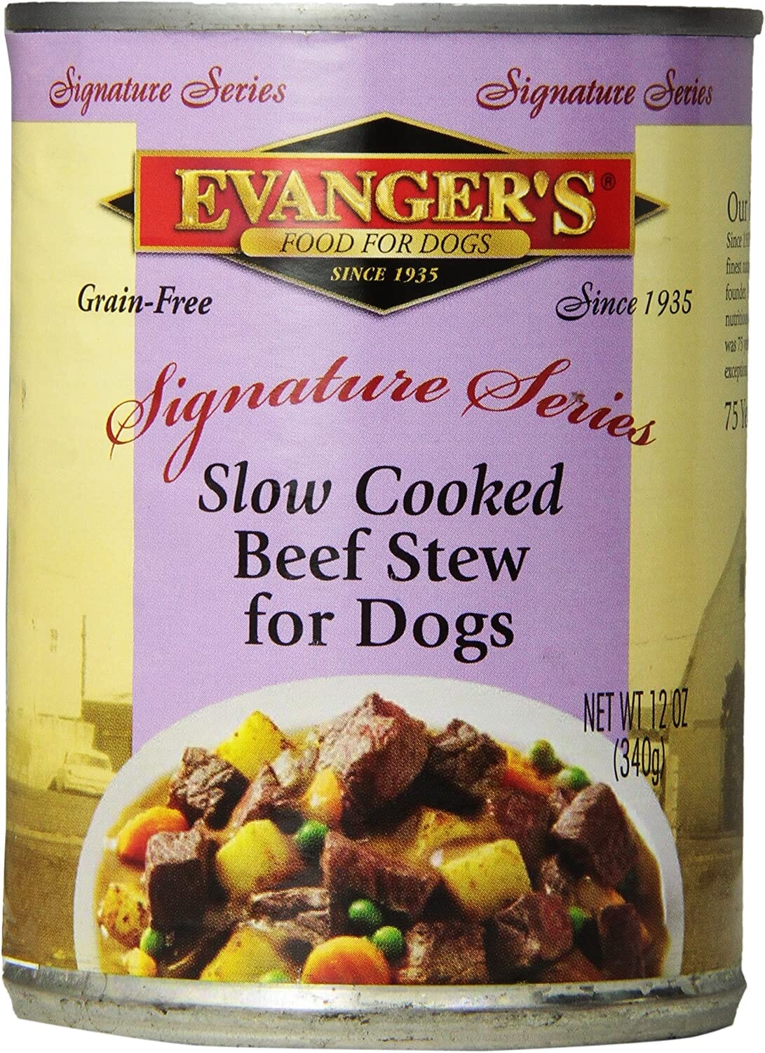 Evanger's Signature Series Slow Cooked Beef Stew Canned Dog Food - 12 Oz - Case of 12  