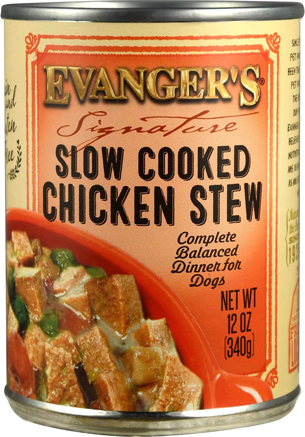 Evanger's Signature Series Slow Cooked Chicken Stew Canned Dog Food - 12 Oz - Case of 12  