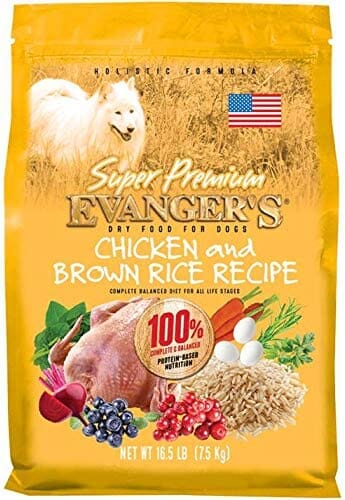 Evanger's Super Premium Chicken with Brown Rice Dry Dog Food - 16.5 Lbs
