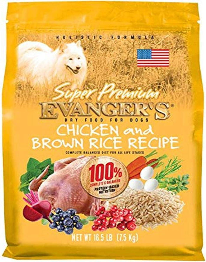 Evanger's Super Premium Chicken with Brown Rice Dry Dog Food - 33 Lbs