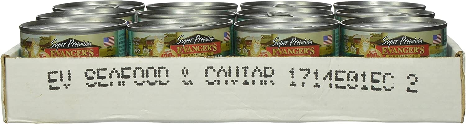 Evanger's Super Premium Seafood & Caviar Dinner Canned Cat Food - 5.5 Oz - Case of 24  