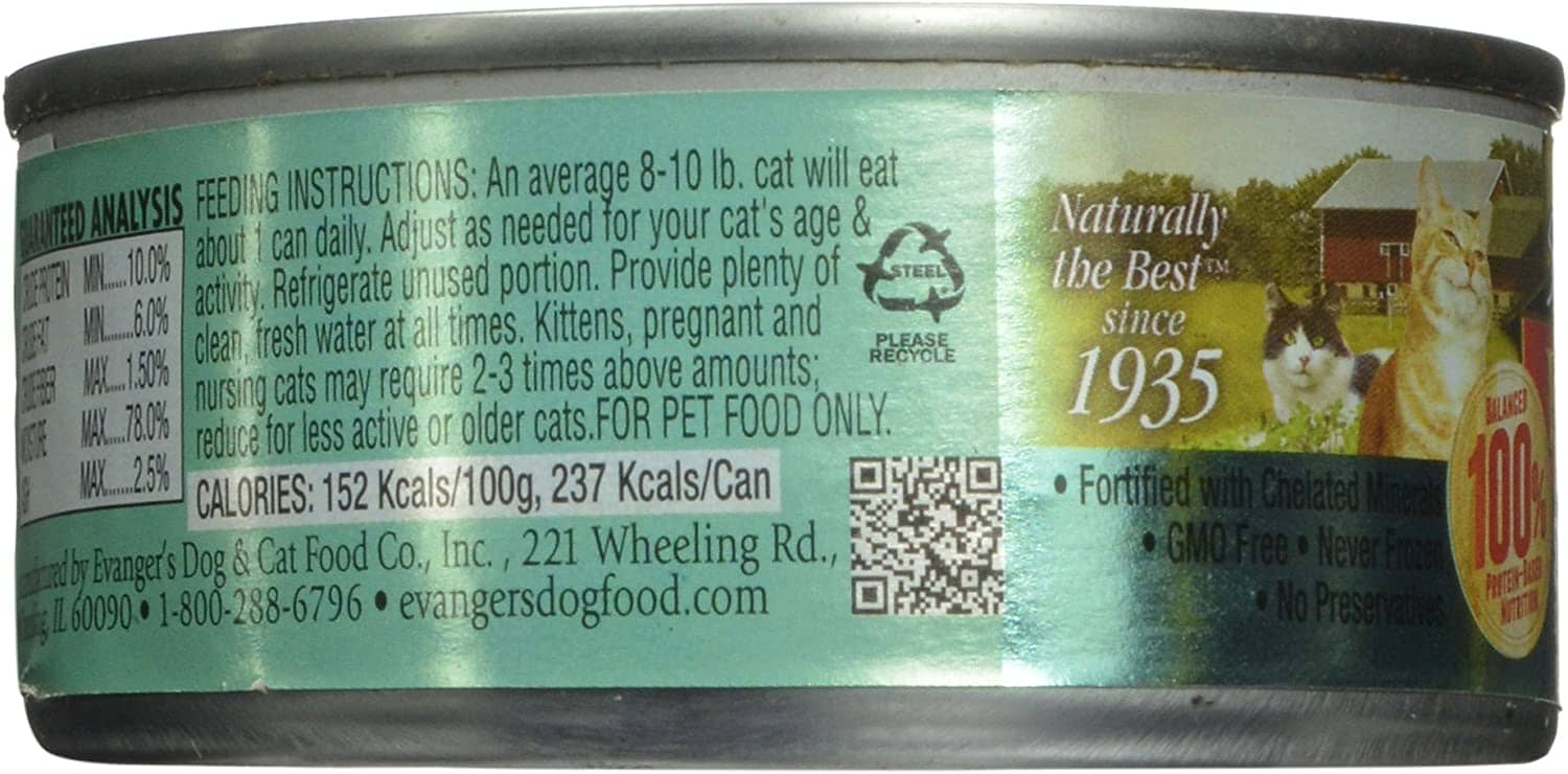 Evanger's Super Premium Seafood & Caviar Dinner Canned Cat Food - 5.5 Oz - Case of 24  