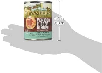 Evanger's Super Premium Venison & Beef Dinner Canned Dog Food - 12.8 Oz - Case of 12  