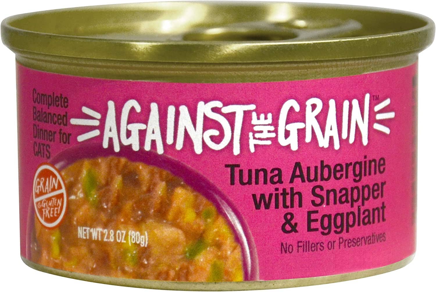 Evanger's Tuna Aubergine with Snapper & Eggplant Dinner Canned Cat Food - 2.8 Oz - Case of 24  