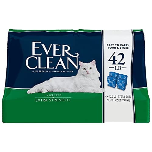 Ever Clean Extra Strength Clumping Cat Litter - Unscented - 10.5 Lbs - 4 Pack  