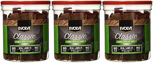 Evolve Nature's Jerky Treats for Dogs Soft and Chewy Dog Treats - Lamb and Rice - 22 Oz  