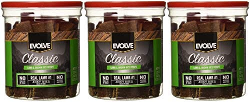 Evolve Nature's Jerky Treats for Dogs Soft and Chewy Dog Treats - Lamb and Rice - 22 Oz