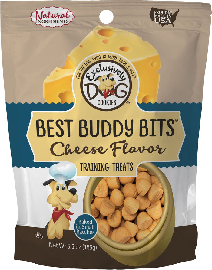 Exclusively Dog Best Buddy Bits Training Dog Biscuits Treats - Cheese - 5.5 Oz