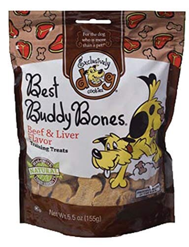Exclusively Dog Best Buddy Bones Training Dog Biscuits Treats - Beef and Liver - 5.5 Oz