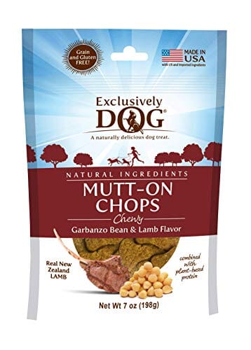 Exclusively Dog Chewy Mutt-On Chops Dog Biscuits Treats - Lamb - 7 Oz