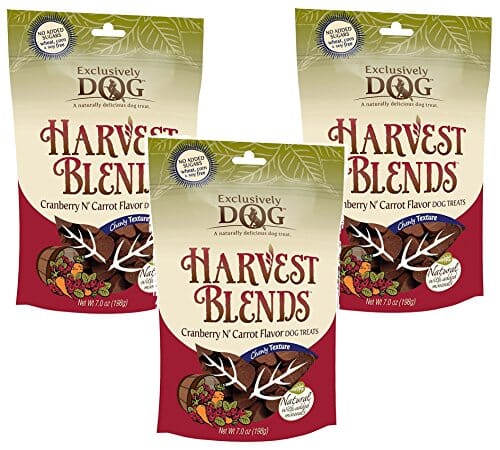 Exclusively Dog Harvest Blends Soft and Chewy Dog Treats - Cranberry and Carro - 7 Oz