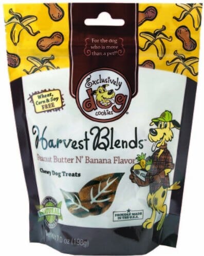 Exclusively Dog Harvest Blends Soft and Chewy Dog Treats - Peanut Butter and Banana - 7 Oz  