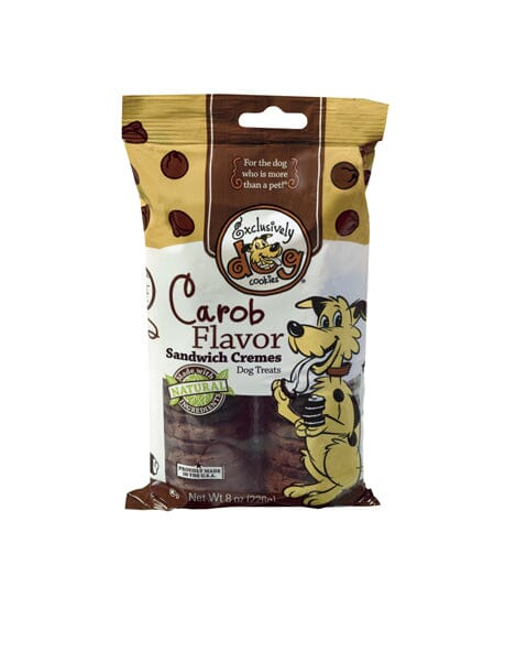 Exclusively Pet Carob Flavor Sandwich Cremes Dog Treats - 8 Oz  