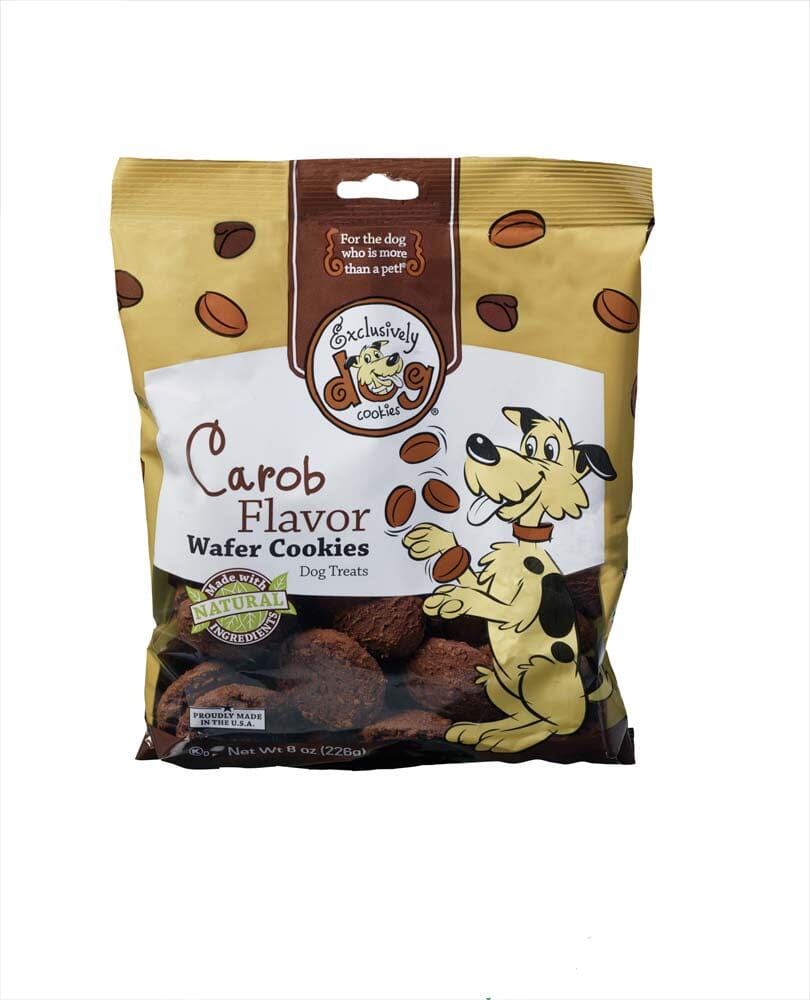 Exclusively Pet Carob Flavor Wafer Cookies Dog Treats - 8 Oz  