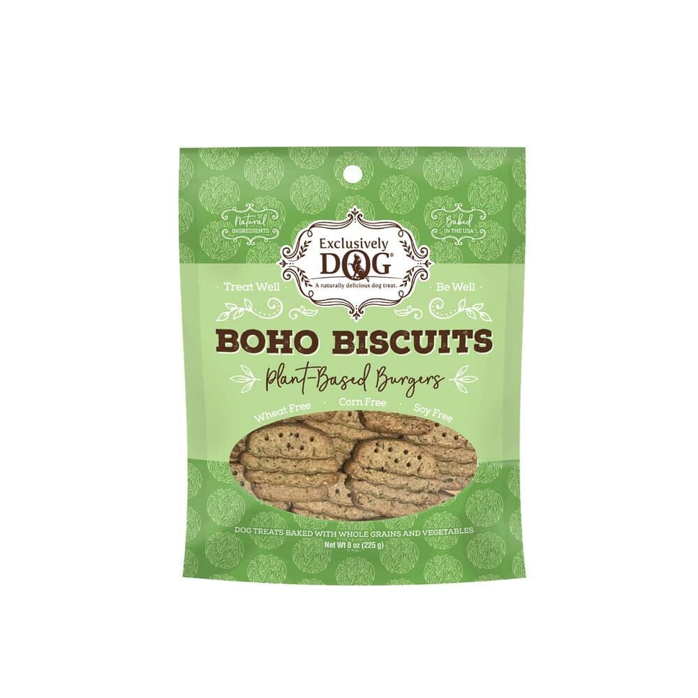Exclusively Pet Dog Boho Biscuits Plant-Based Burgers Dog Treat - 2.3 Oz - 10 pk  
