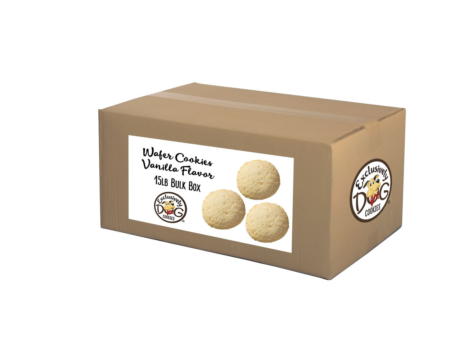 Exclusively Pet Dog Wafer Cookies - Vanilla Flavor - 15 lb  