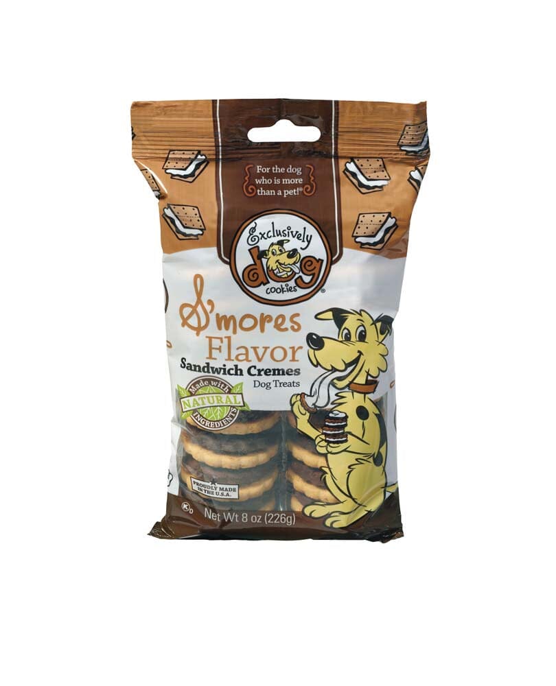 Exclusively Pet S'mores Flavor Sandwich Cremes Dog Treats - 8 Oz  