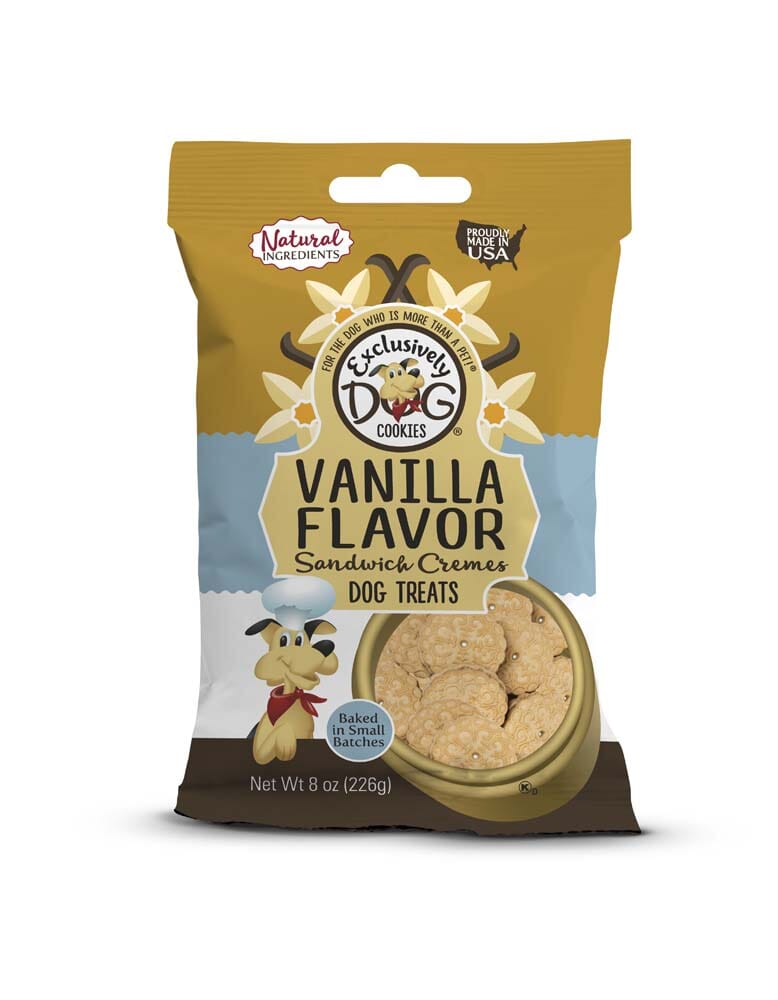 Exclusively Pet Vanilla Flavor Sandwich Cremes Dog Treats - 8 Oz  