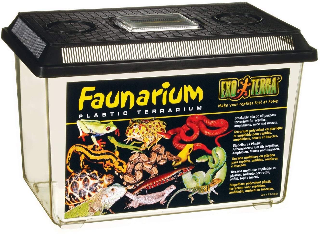 Exo Terra Faunarium All-Purpose Terrarium - 14.5" x 8.5" x 10"  