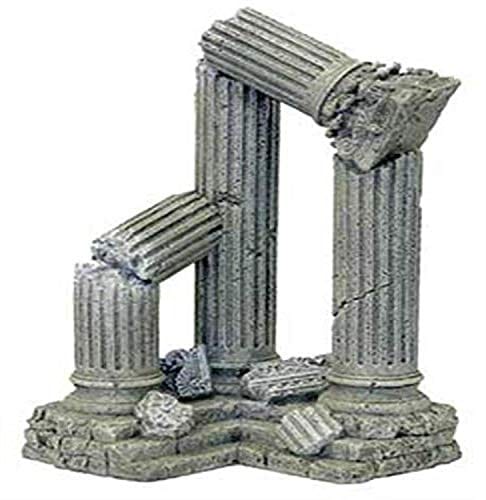 Exotic Environments 3 Column Ruins Corner Section Resin Aquatics Decoration - Large  