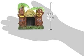 Exotic Environments Betta Hut with Palm Trees Resin Aquatics Decoration - Medium  