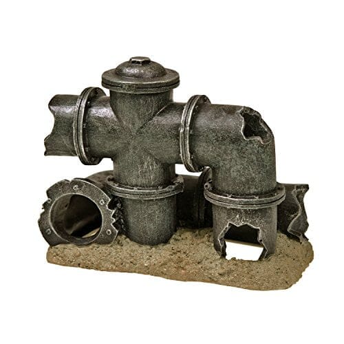 Exotic Environments Broken Pipes Resin Aquatics Decoration - Small  