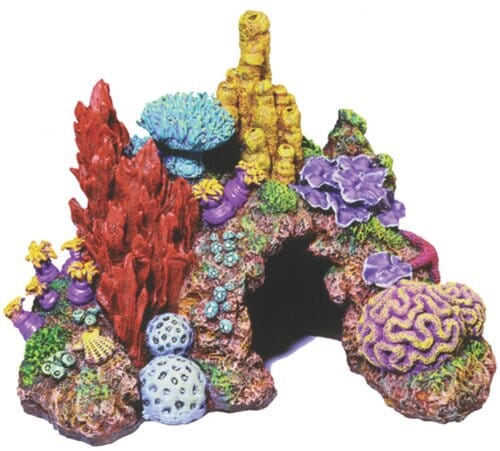 Exotic Environments Caribbean Living Reef Resin Aquatics Decoration - Multi - Large  