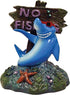 Exotic Environments Cool Shark No Fishing Sign Resin Aquatics Decoration  