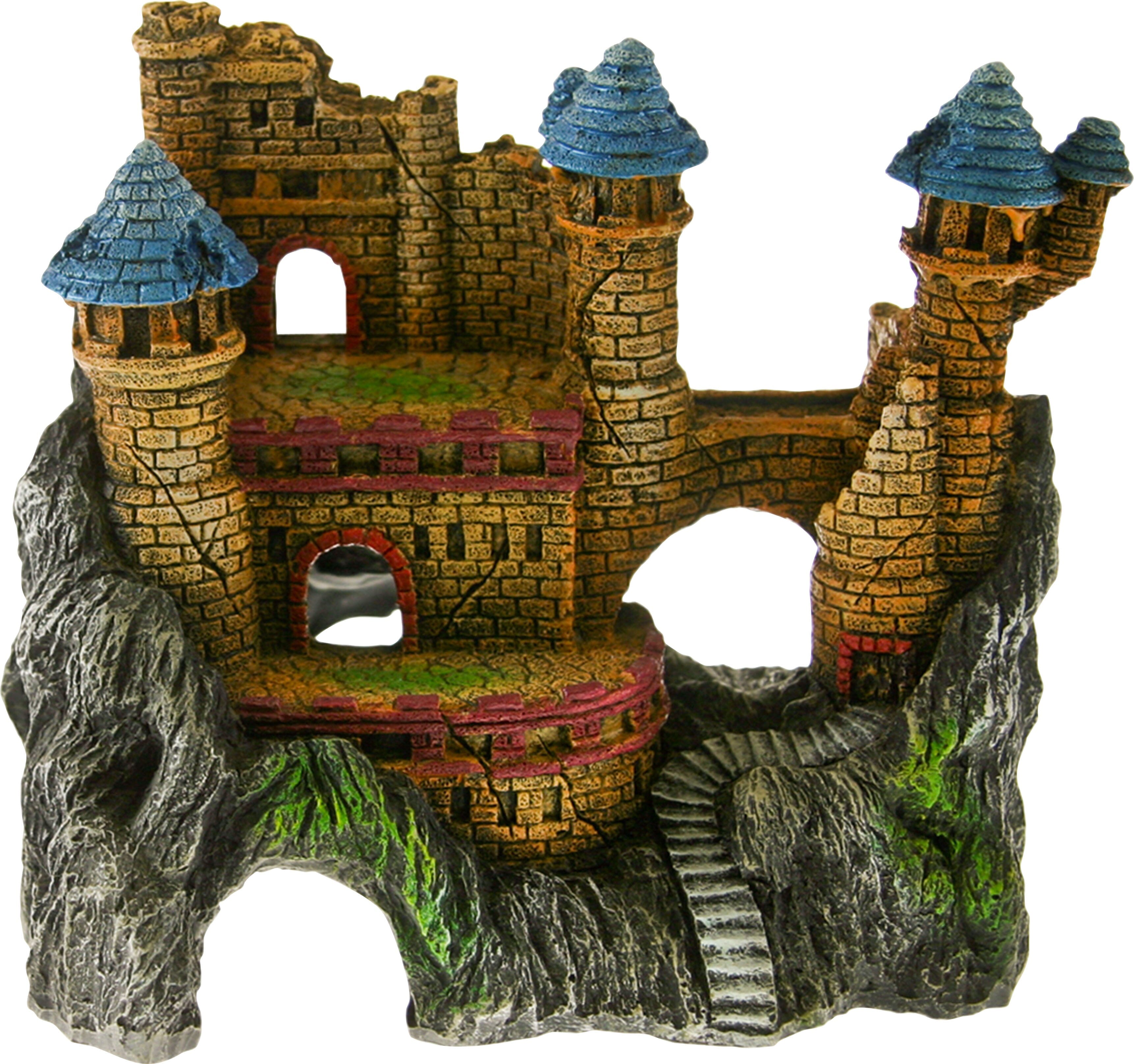 Exotic Environments Large Castle Resin Aquatics Decoration - Multi - Small  