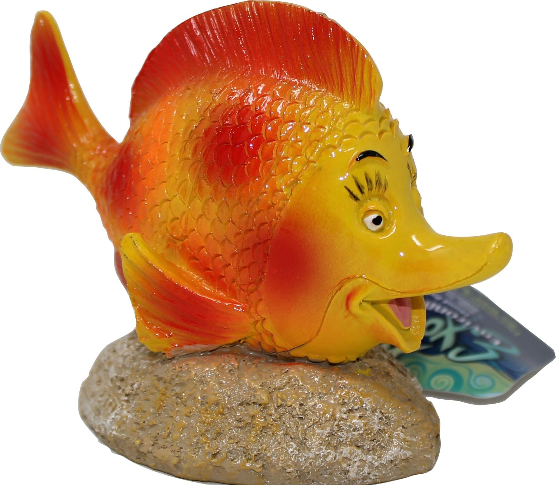 Exotic Environments Long Nose Happy Fish Resin Aquatics Decoration - 5 X 2.25 X 3.25 In  