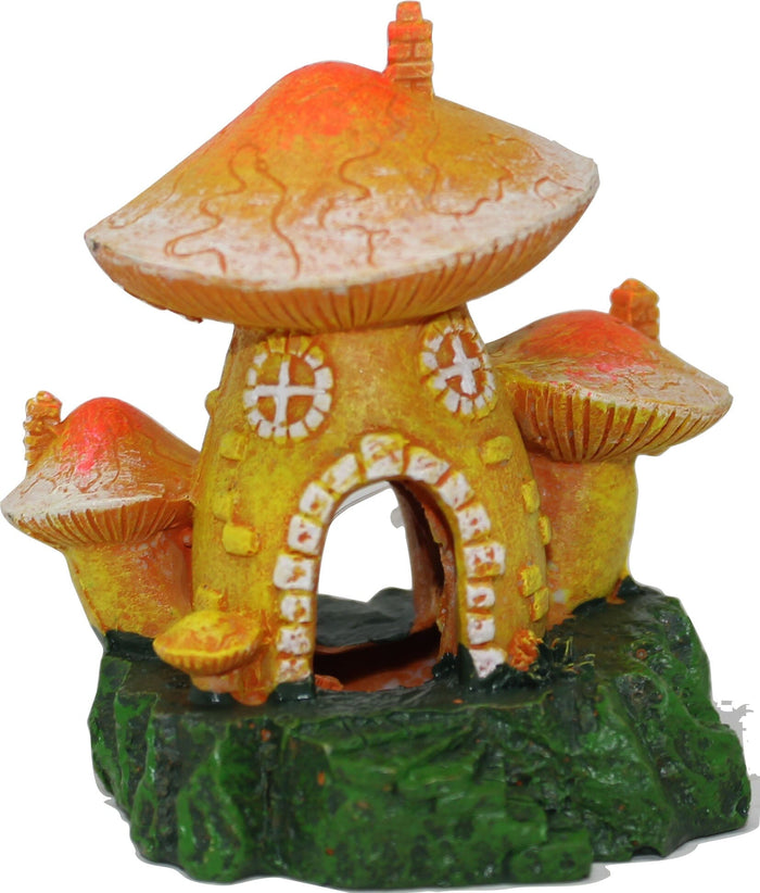 Exotic Environments Mushroom Hut Resin Aquatics Decoration - 3.5 X 2.75 X 3.75 I
