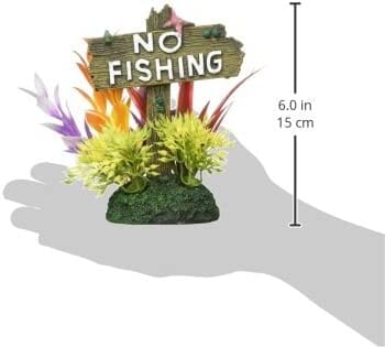 Exotic Environments No Fishing No Kidding Sign Resin Aquatics Decoration - Large  