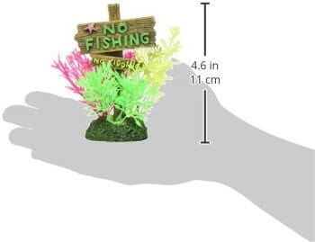 Exotic Environments No Fishing No Kidding Sign Resin Aquatics Decoration - Small  