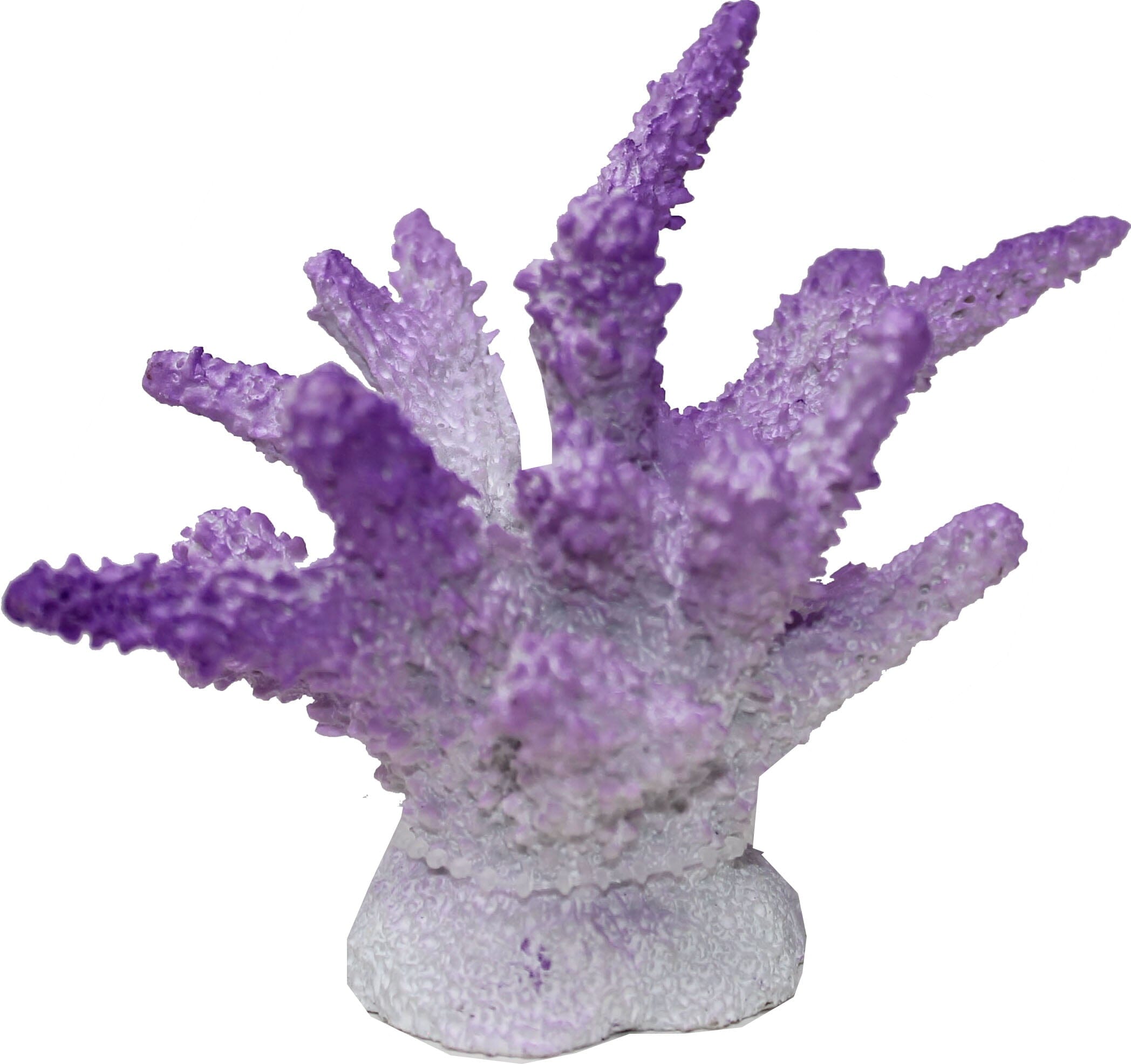 Exotic Environments Purple Finger Coral Resin Aquatics Decoration - 4.5 X 3.25 X 3.25 I  