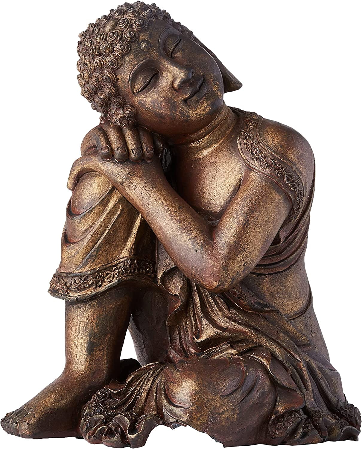 Exotic Environments Resting Buddha Statue Resin Aquatics Decoration - Brown - Medium  