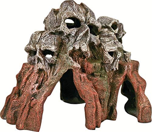 Exotic Environments Skull Mountain Resin Aquatics Decoration - Gray - Medium  