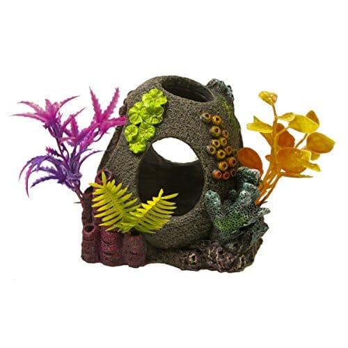 Exotic Environments Sunken Orb Floral Resin Aquatics Decoration - Small  