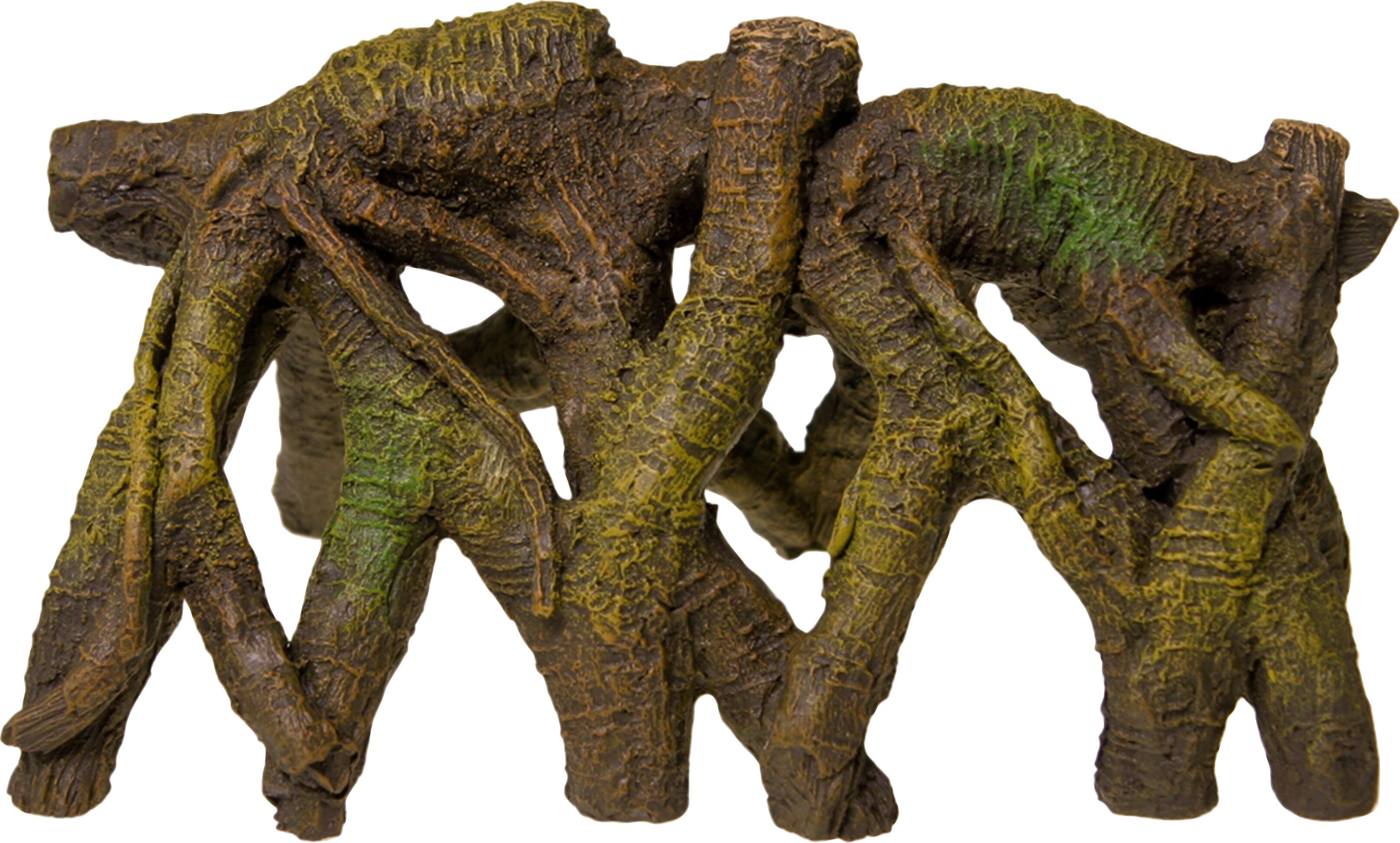 Exotic Environments Tree Root Hideaway Resin Aquatics Decoration - Green/Brown - Small  