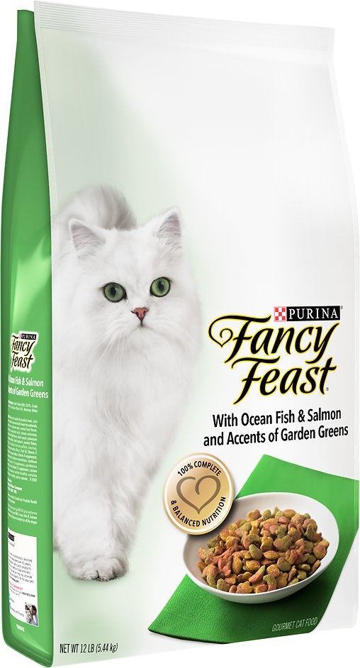 Fancy Feast Gourmet Filet Oceanfish Salmon and Accents of Garden Greens Dry Cat Food  