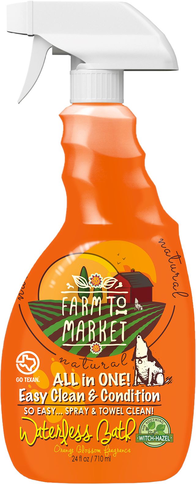 Farm to Market Natural All in One Easy Clean Waterless Bath Orange Blossom - 24 Oz  