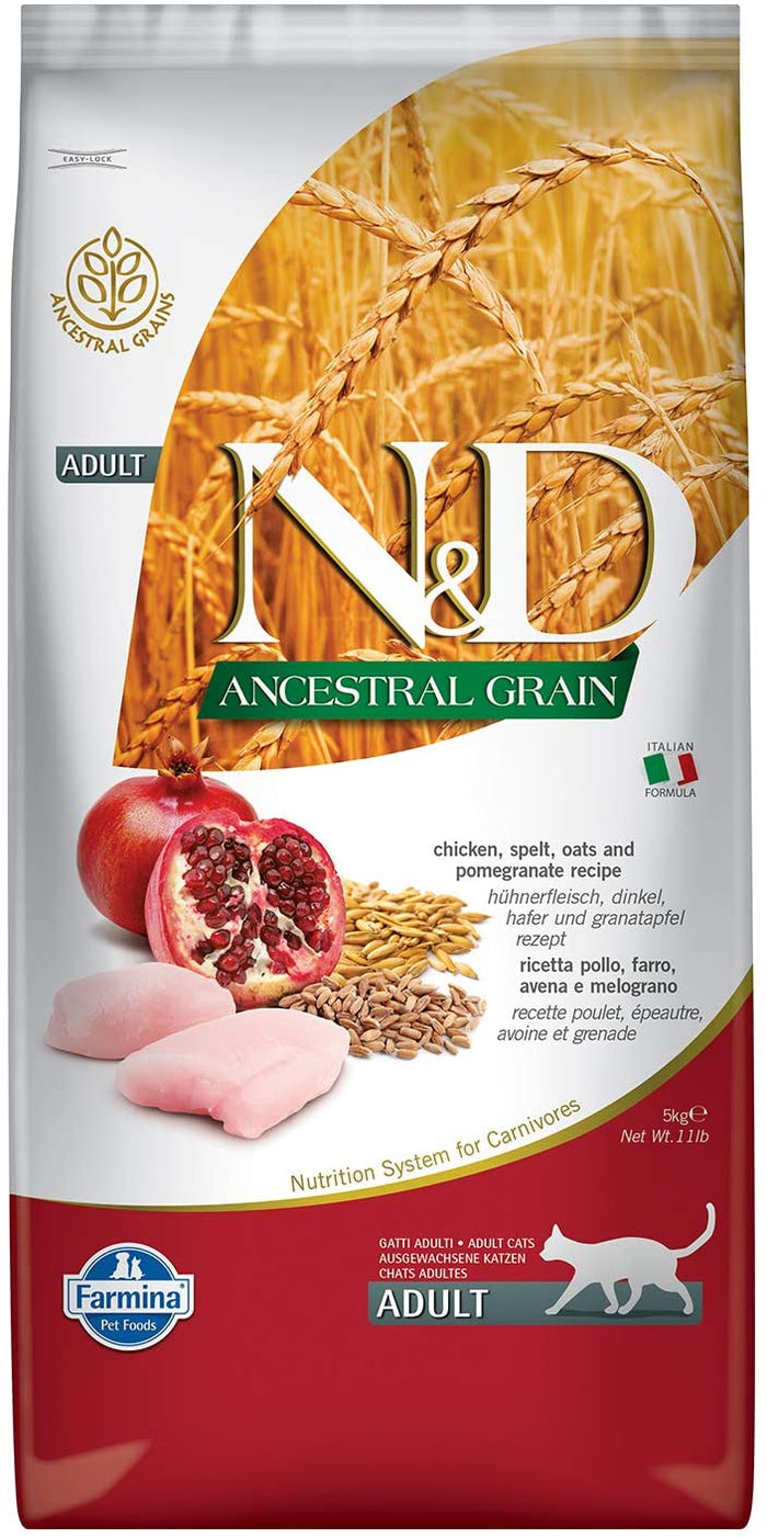 Farmina Ancestral Grain Chicken & Pomegranate Adult Dry Cat Food - 11 lb Bag