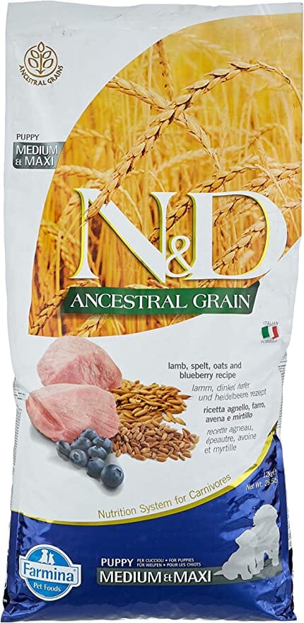 Farmina Ancestral Grain Lamb & Blueberry Puppy Dry Dog Food - 26.4 Lbs  