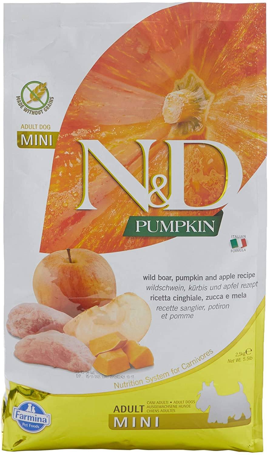 Farmina N&D Grain-Free Pumpkin Boar & Apple Adult Mini Dry Dog Food - 5.5 lb Bag  