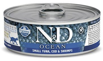 Farmina N&D Ocean Bonito, Cod & Shrimp Canned Cat Food - 2.8 oz - Case of 12  