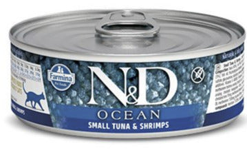 Farmina N&D Ocean Bonito & Shrimp Canned Cat Food - 2.8 oz - Case of 12