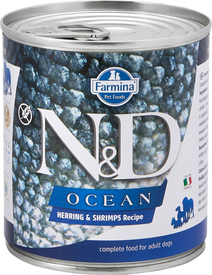 Farmina N&D Ocean Herring & Shrimp Canned Dog Food - 10 oz - Case of 6