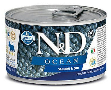 Farmina N&D Ocean Salmon & Codfish Mini Canned Dog Food - 4.9 oz - Case of 6  