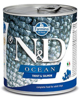 Farmina N&D Ocean Trout & Salmon Canned Dog Food - 10 oz - Case of 6