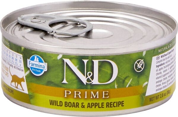 Farmina N&D Prime Boar & Apple Canned Cat Food - 2.8 oz - Case of 24  