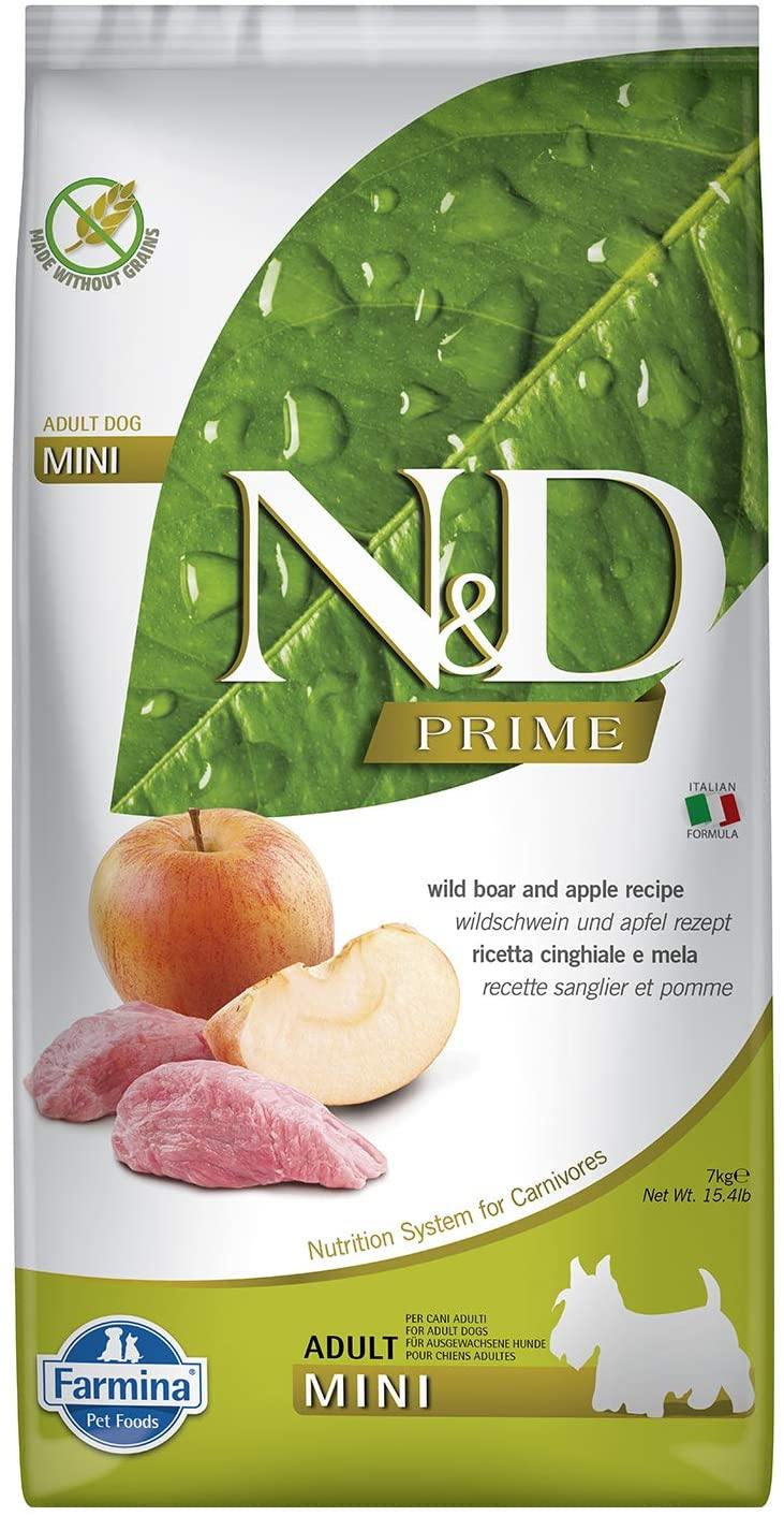 Apple Boar Farmina N&D Prime Boar & Apple Mini Adult Dry Dog Food - 15.4 lb Bag ...